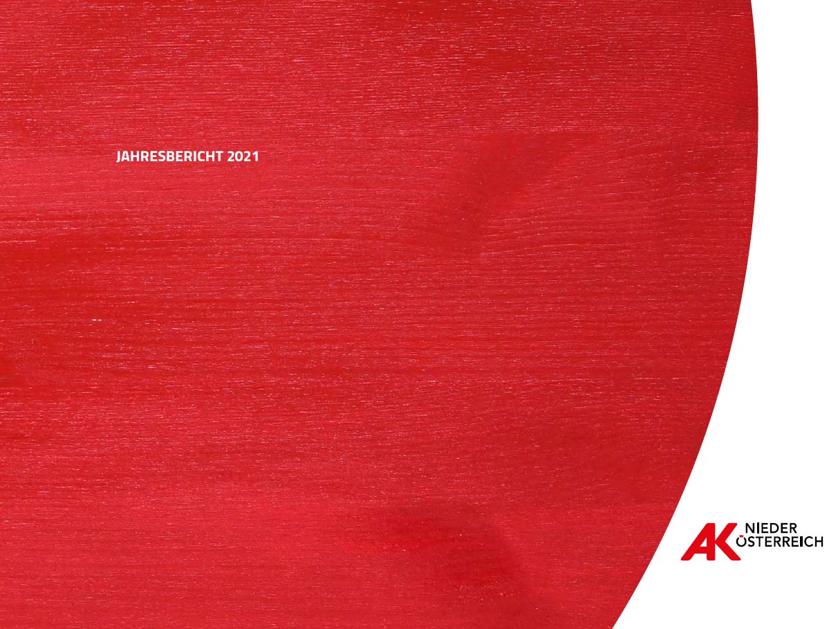 Cover des Jahresberichts 2021 der AK Niederösterreich © Rauch-Gessl
